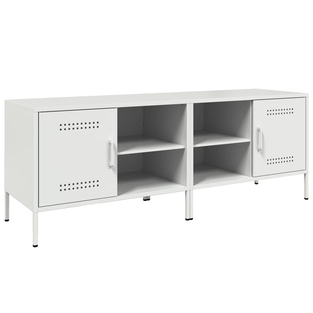 2 Piece TV Cabinet Set White 68x39x50,5 cm Steel