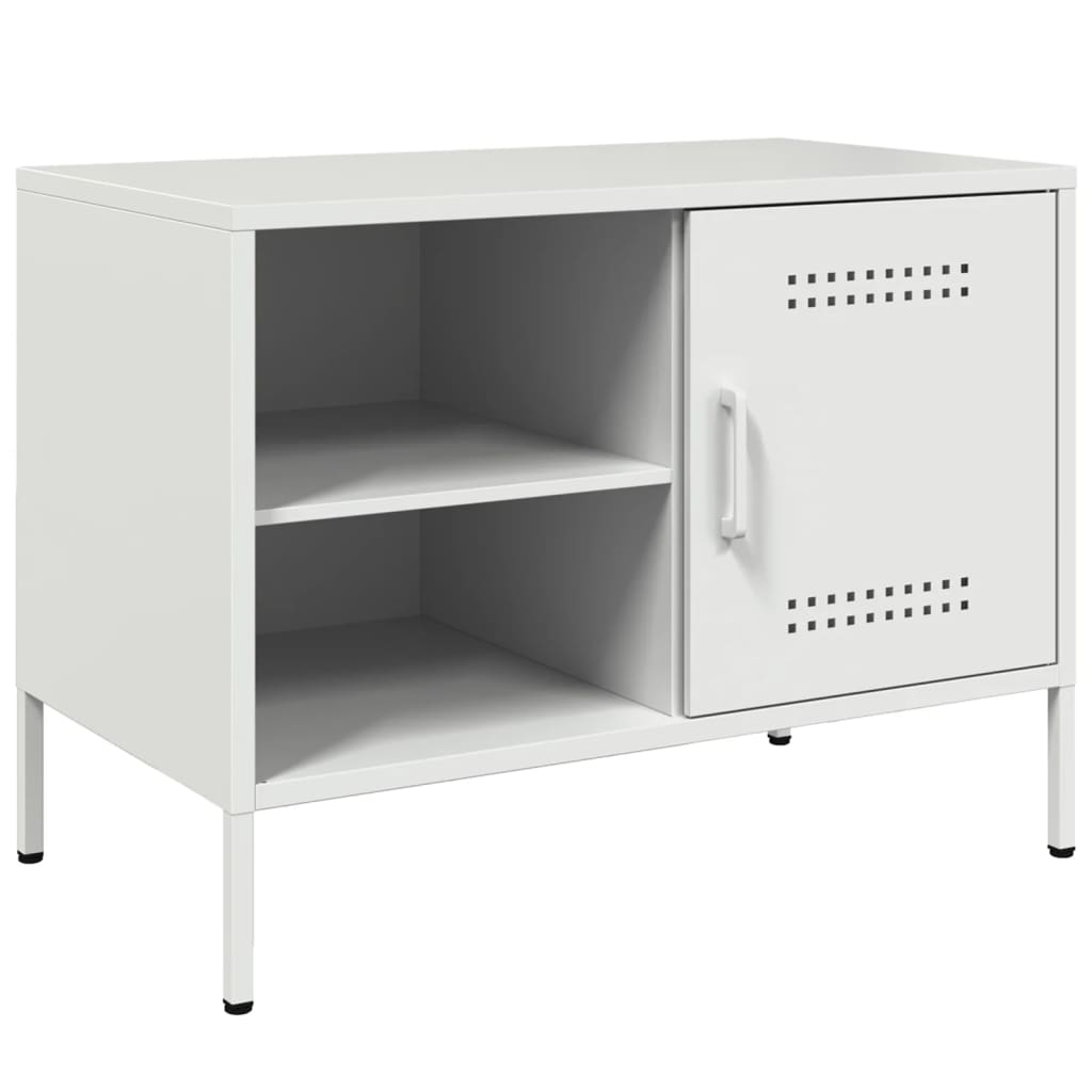 2 Piece TV Cabinet Set White 68x39x50,5 cm Steel