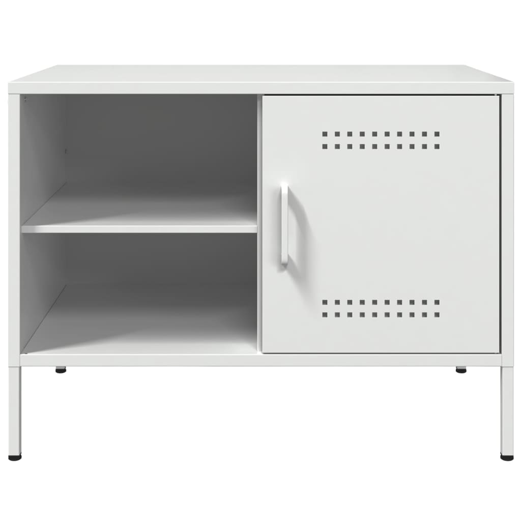 2 Piece TV Cabinet Set White 68x39x50,5 cm Steel