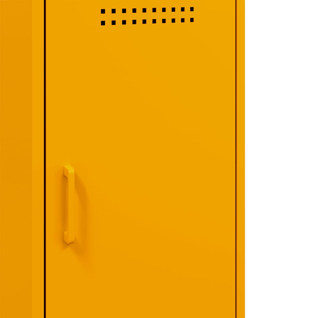 Sideboards 2 pcs Mustard Yellow 36x39x79 cm Steel
