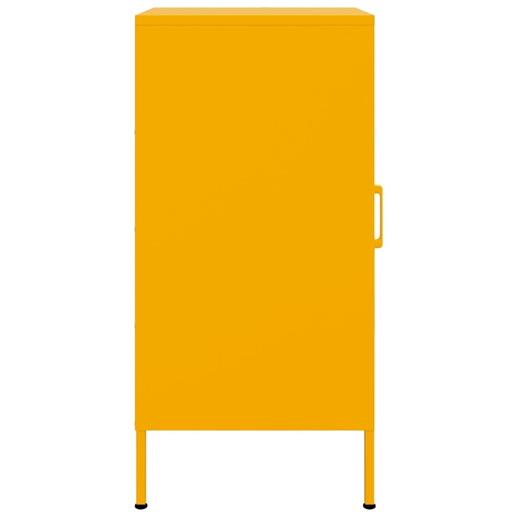 Sideboards 2 pcs Mustard Yellow 36x39x79 cm Steel