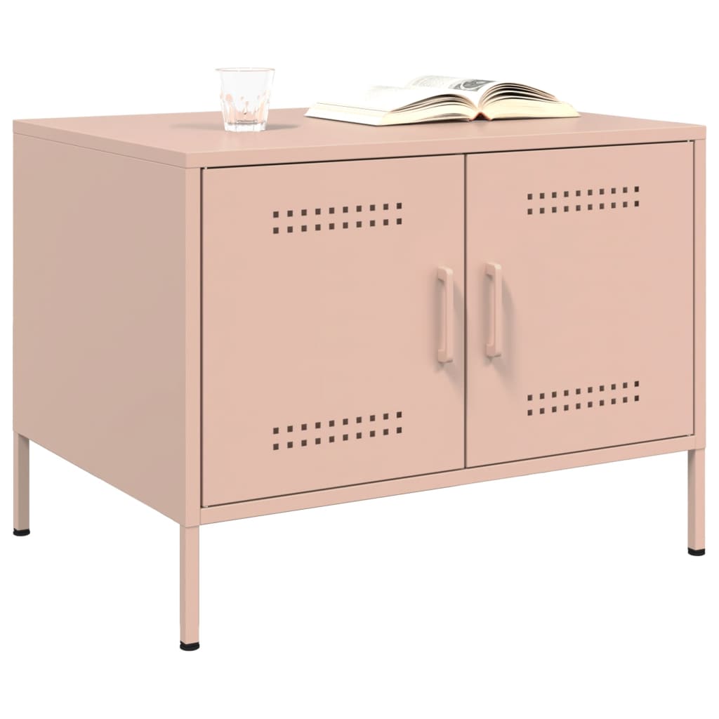 Coffee Table Pink 68x50x50,5 cm Steel