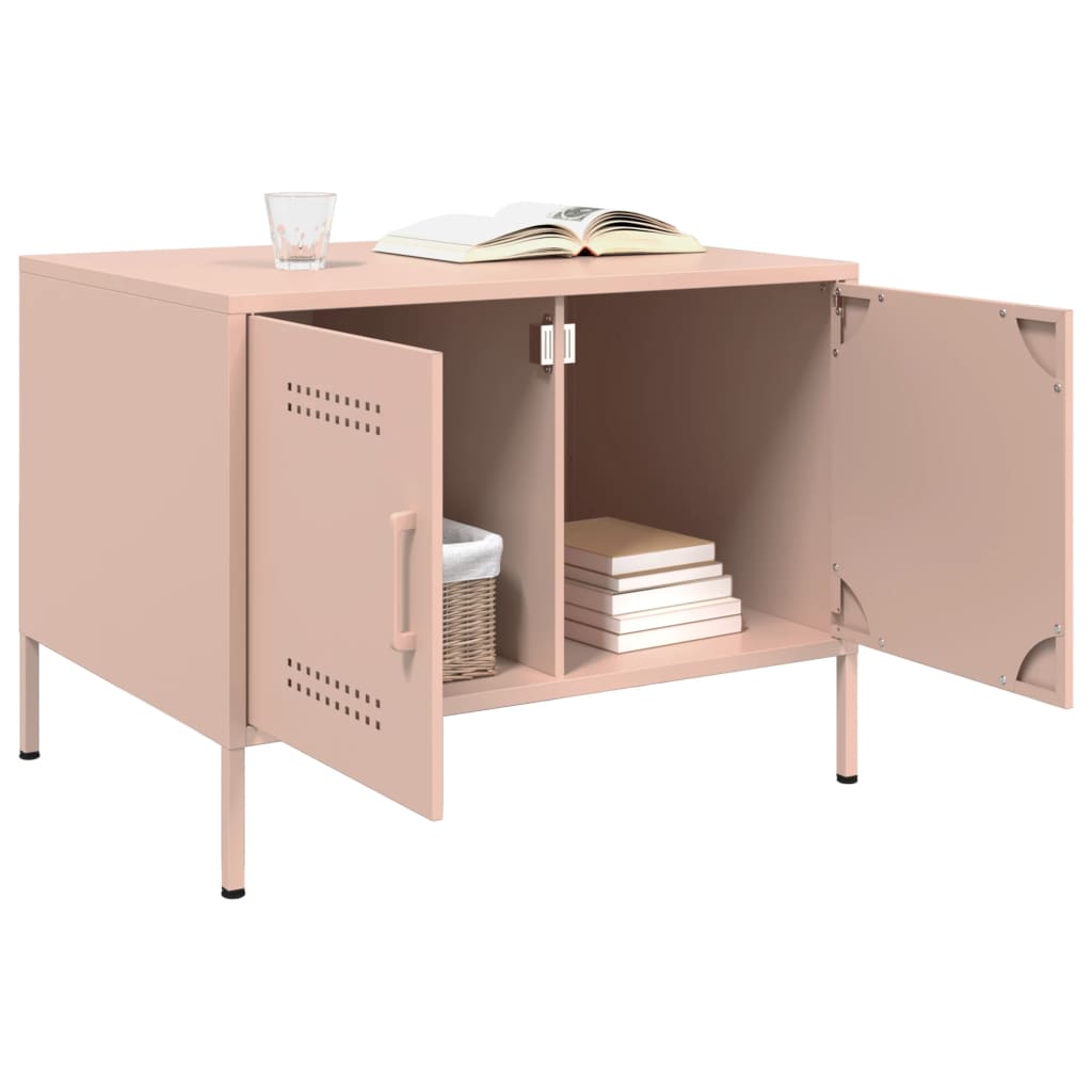 Coffee Table Pink 68x50x50,5 cm Steel