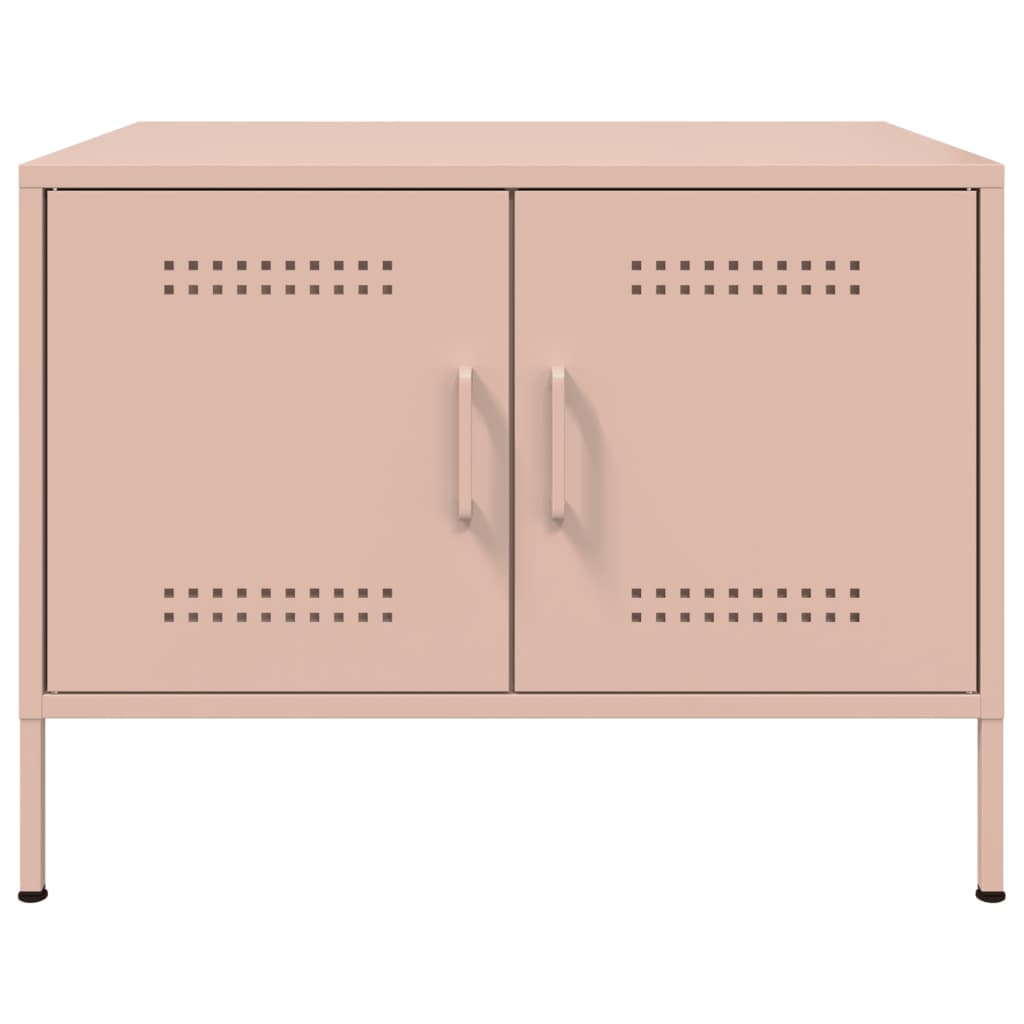 Coffee Table Pink 68x50x50,5 cm Steel