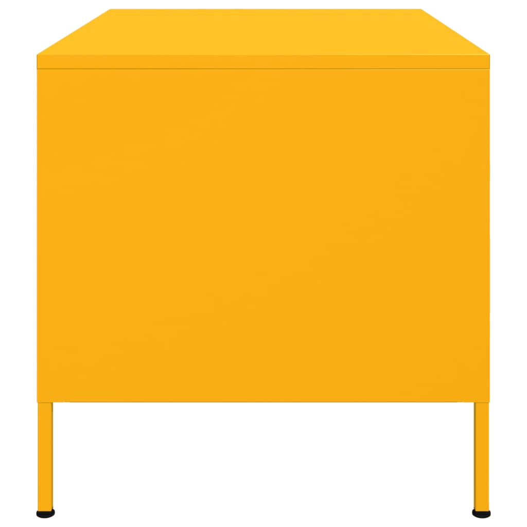 Coffee Table Mustard Yellow 68x50x50,5 cm Steel