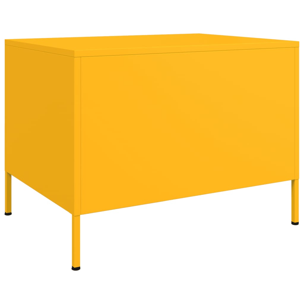Coffee Table Mustard Yellow 68x50x50,5 cm Steel