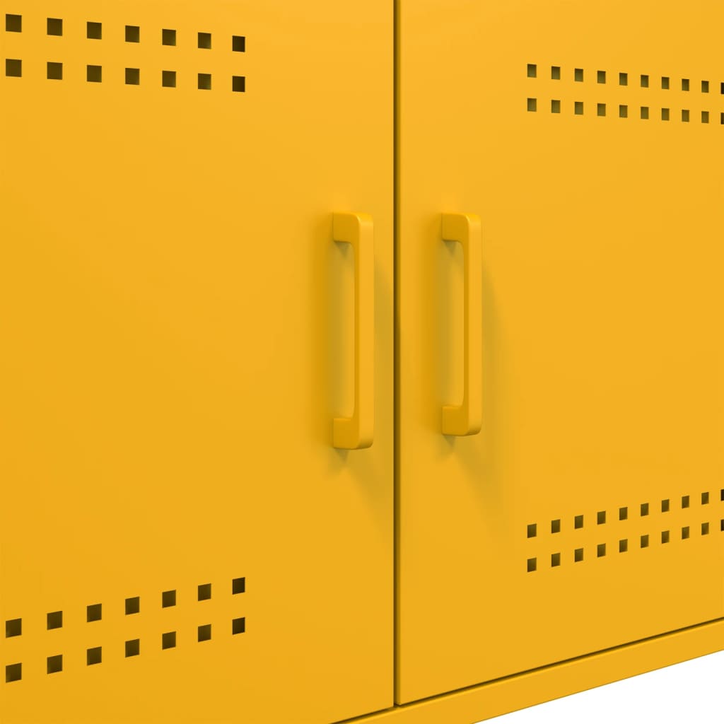 Coffee Table Mustard Yellow 68x50x50,5 cm Steel