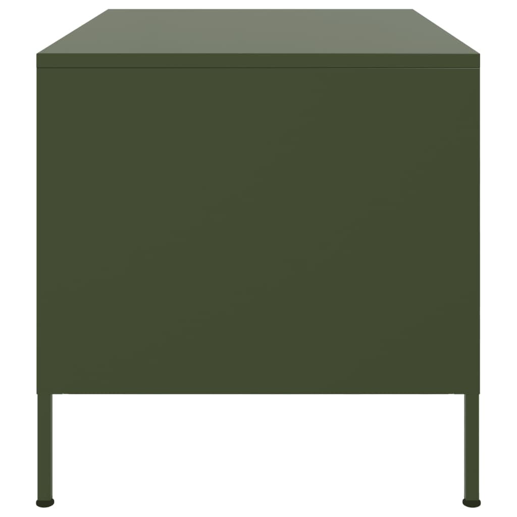 Coffee Table Olive Green 68x50x50,5 cm Steel