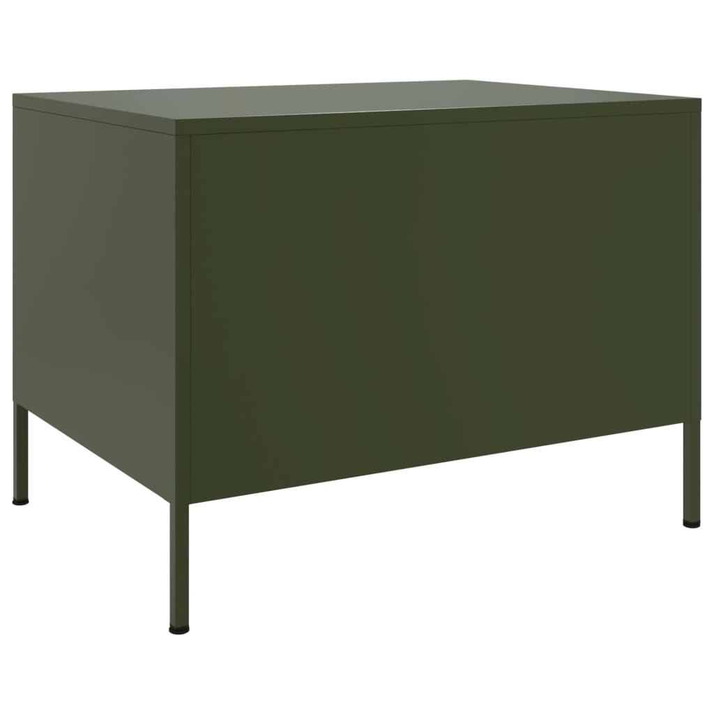 Coffee Table Olive Green 68x50x50,5 cm Steel