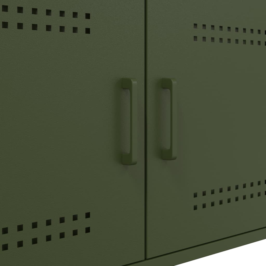 Coffee Table Olive Green 68x50x50,5 cm Steel