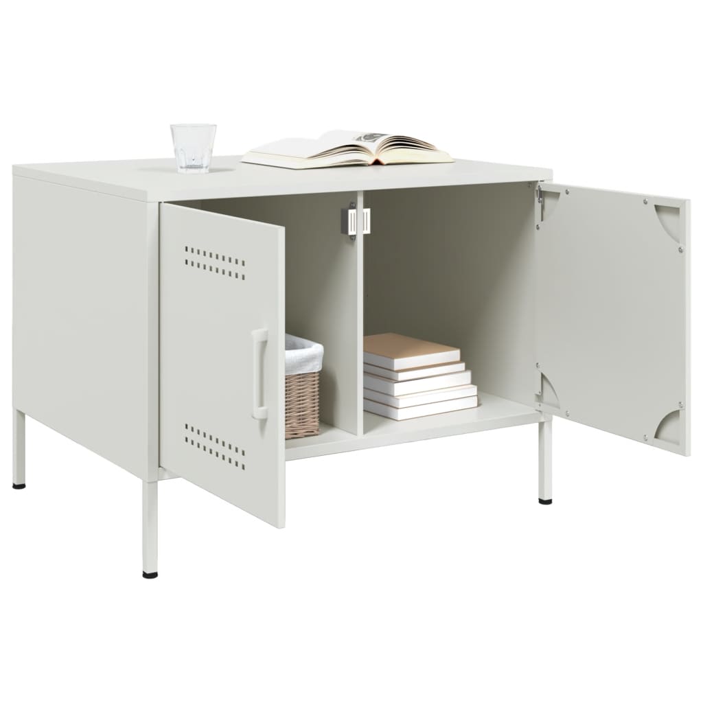 Coffee Table White 68x50x50,5 cm Steel