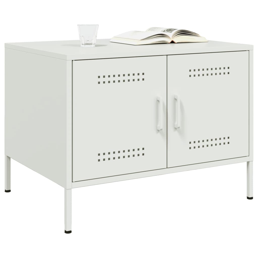 Coffee Table White 68x50x50,5 cm Steel