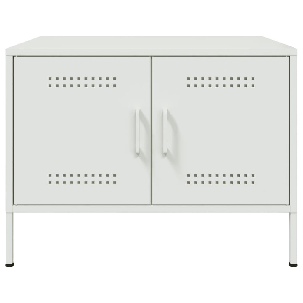 Coffee Table White 68x50x50,5 cm Steel
