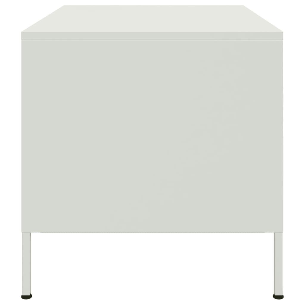 Coffee Table White 68x50x50,5 cm Steel