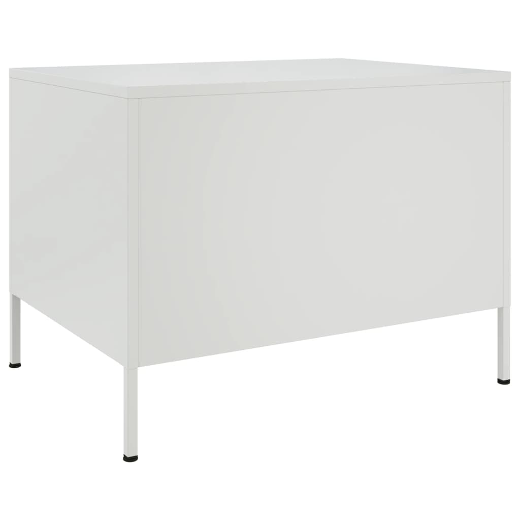 Coffee Table White 68x50x50,5 cm Steel