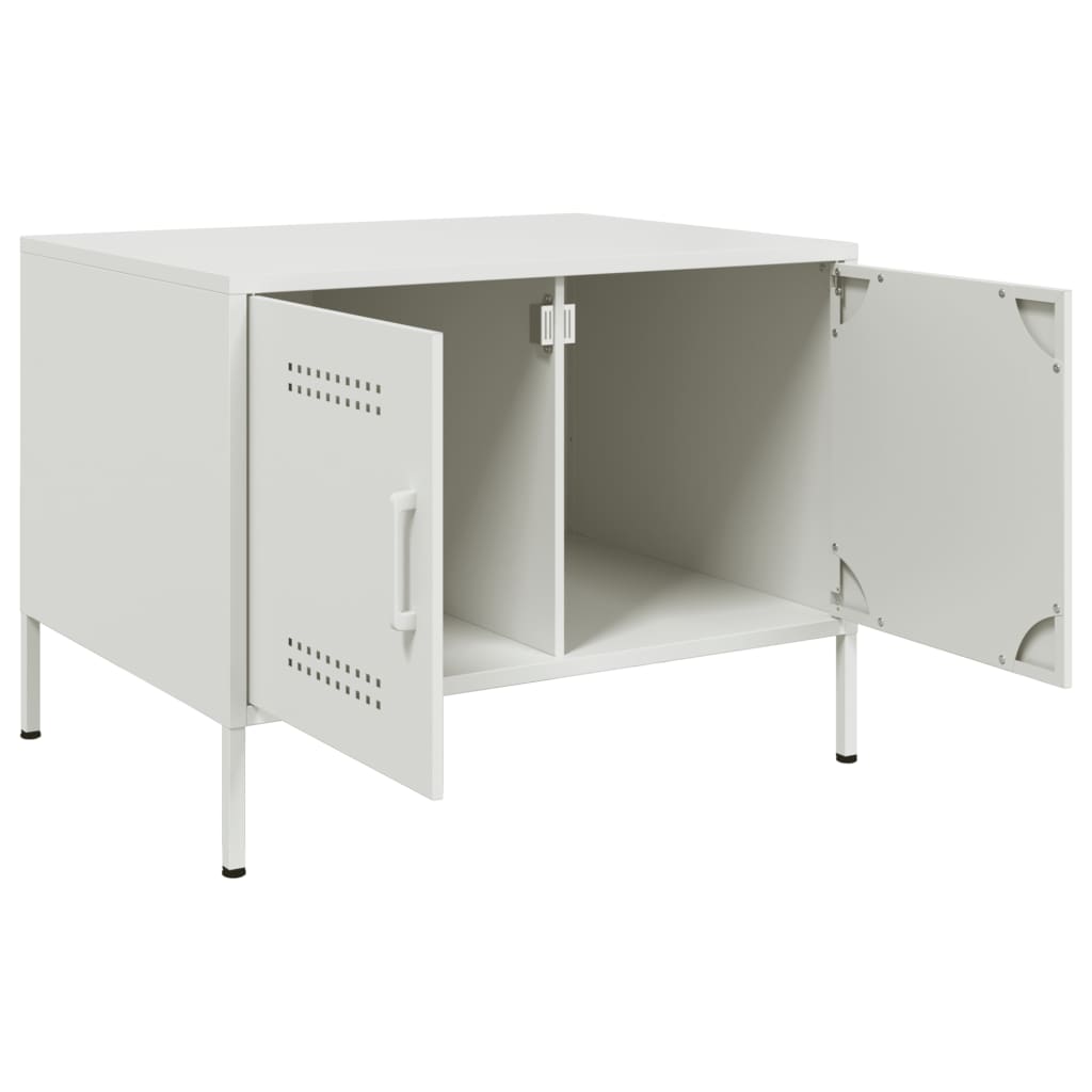 Coffee Table White 68x50x50,5 cm Steel