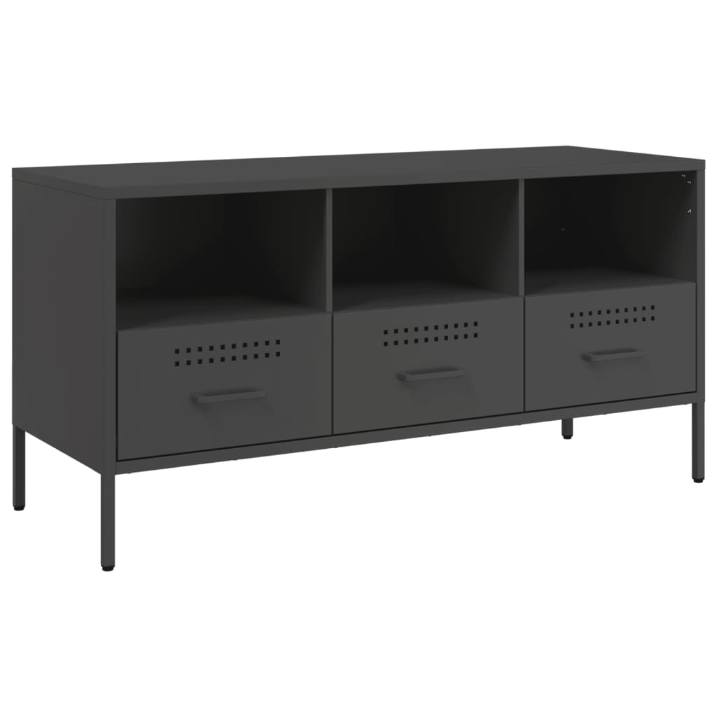 TV Cabinet Black 100,5x39x50,5 cm Steel