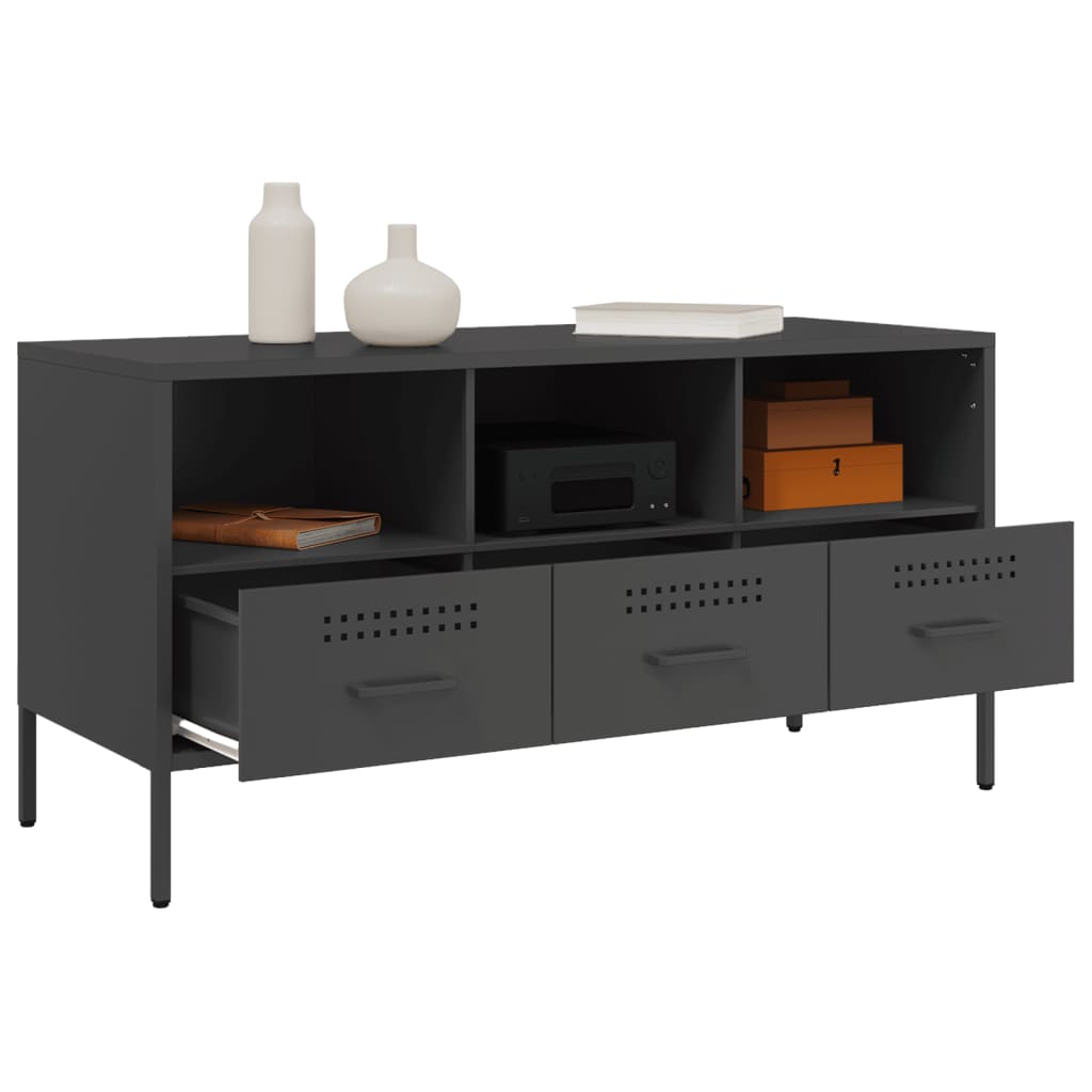 TV Cabinet Black 100,5x39x50,5 cm Steel