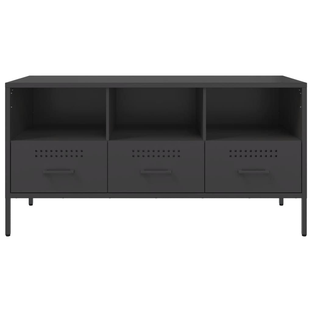 TV Cabinet Black 100,5x39x50,5 cm Steel