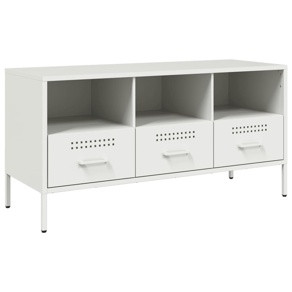 TV Cabinet White 100,5x39x50,5 cm Steel