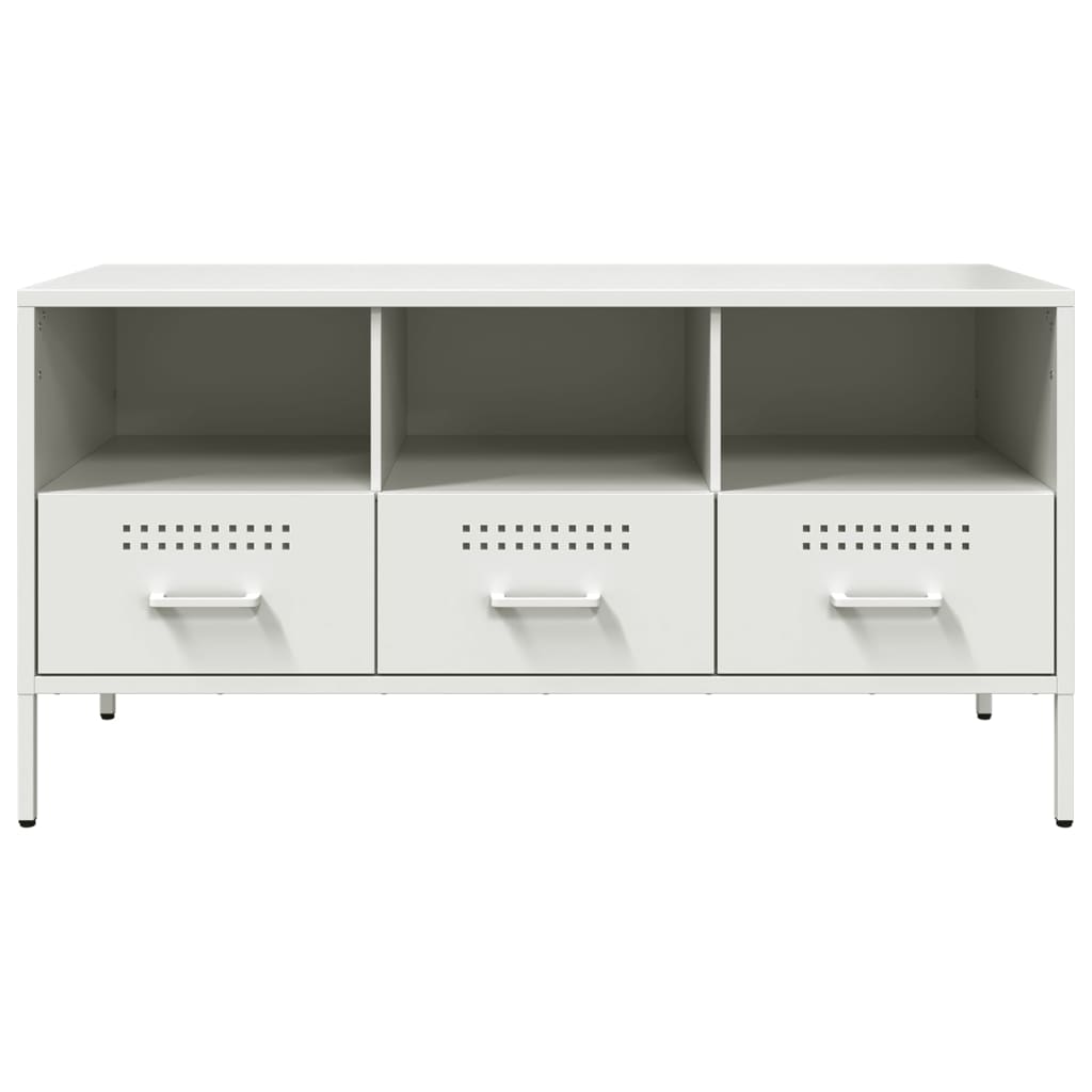 TV Cabinet White 100,5x39x50,5 cm Steel