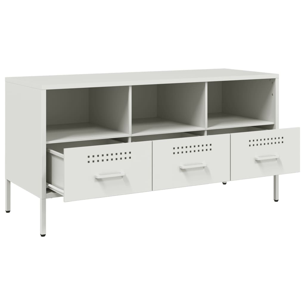 TV Cabinet White 100,5x39x50,5 cm Steel