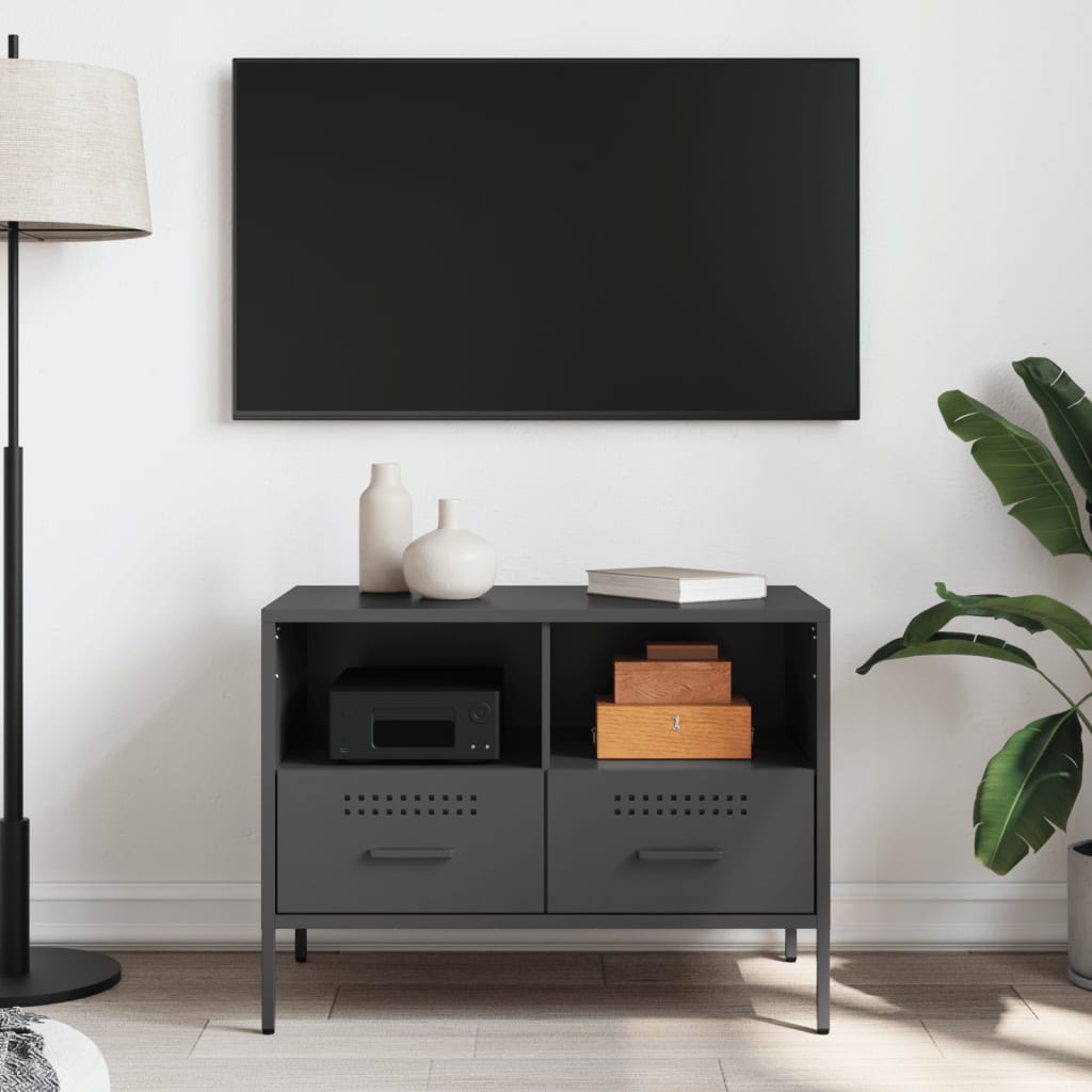 TV Cabinet Black 68x39x50,5 cm Steel