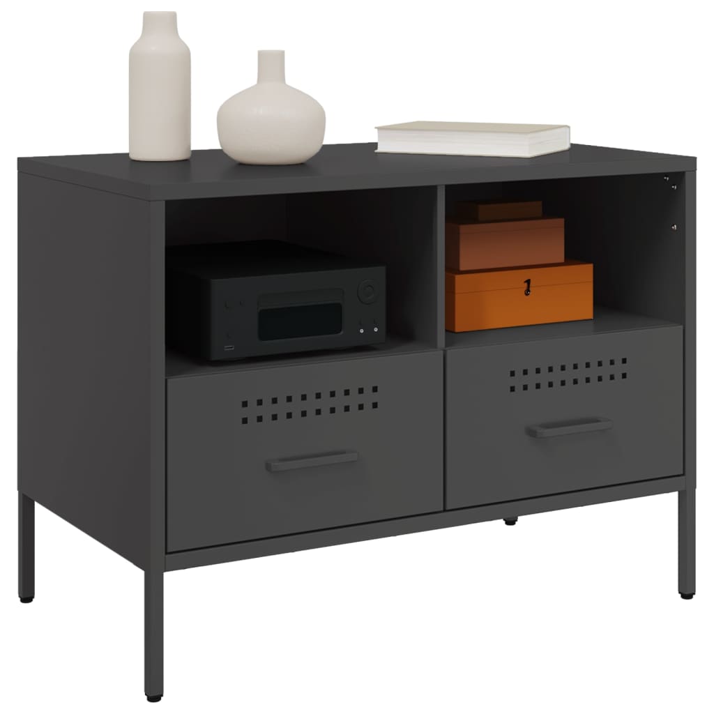 TV Cabinet Black 68x39x50,5 cm Steel