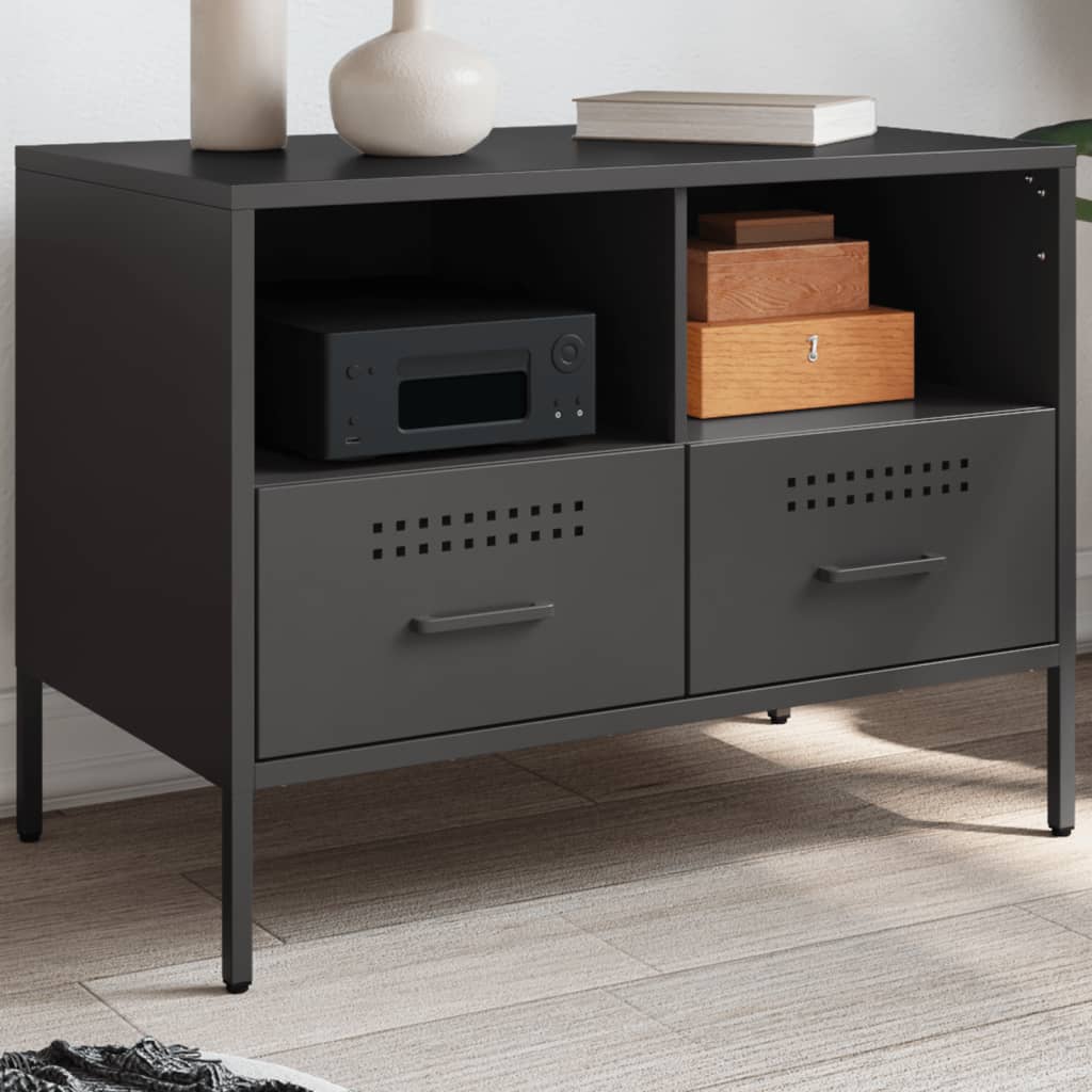 TV Cabinet Black 68x39x50,5 cm Steel
