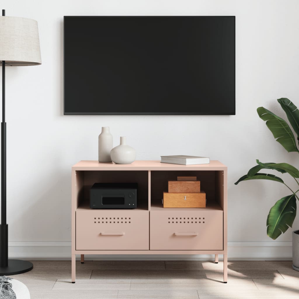 TV Cabinet Pink 68x39x50,5 cm Steel