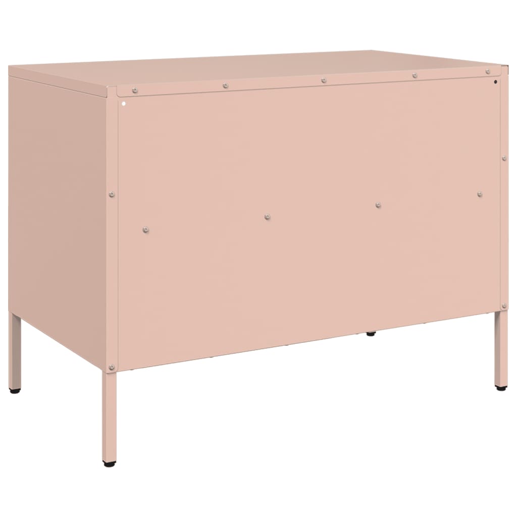 2 Piece TV Cabinet Set Pink 68x39x50,5 cm Steel