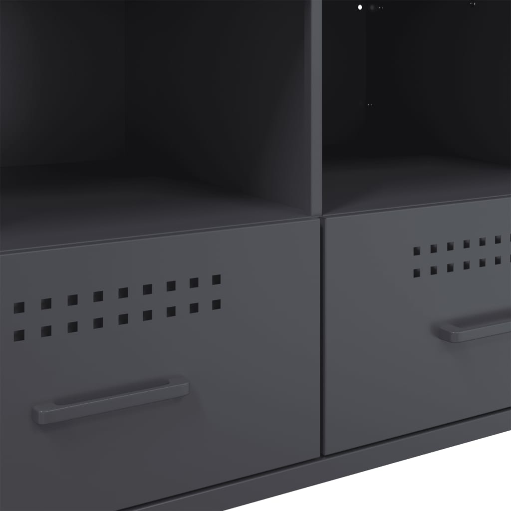 2 Piece TV Cabinet Set Anthracite 68x39x50,5 cm Steel