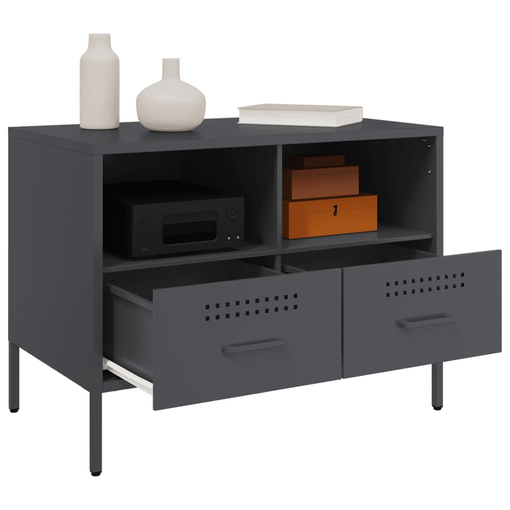 2 Piece TV Cabinet Set Anthracite 68x39x50,5 cm Steel