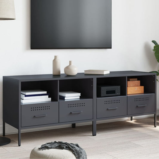2 Piece TV Cabinet Set Anthracite 68x39x50,5 cm Steel