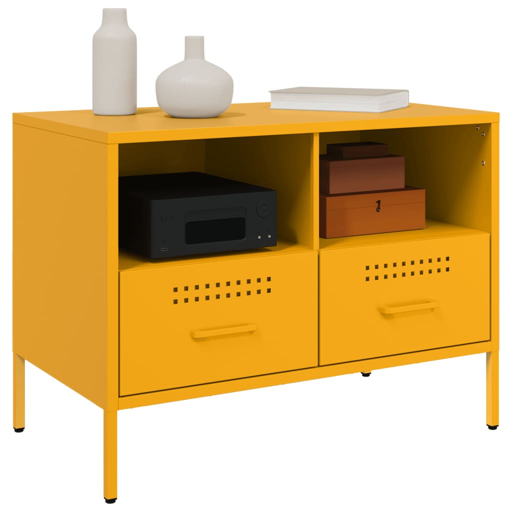 TV Cabinet Mustard Yellow 68x39x50,5 cm Steel