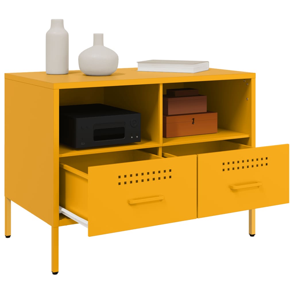 TV Cabinet Mustard Yellow 68x39x50,5 cm Steel