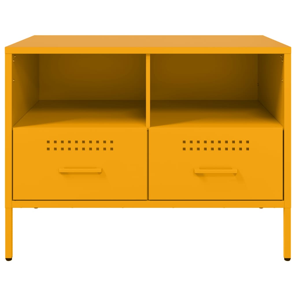 2 Piece TV Cabinet Set Mustard Yellow 68x39x50,5 cm Steel