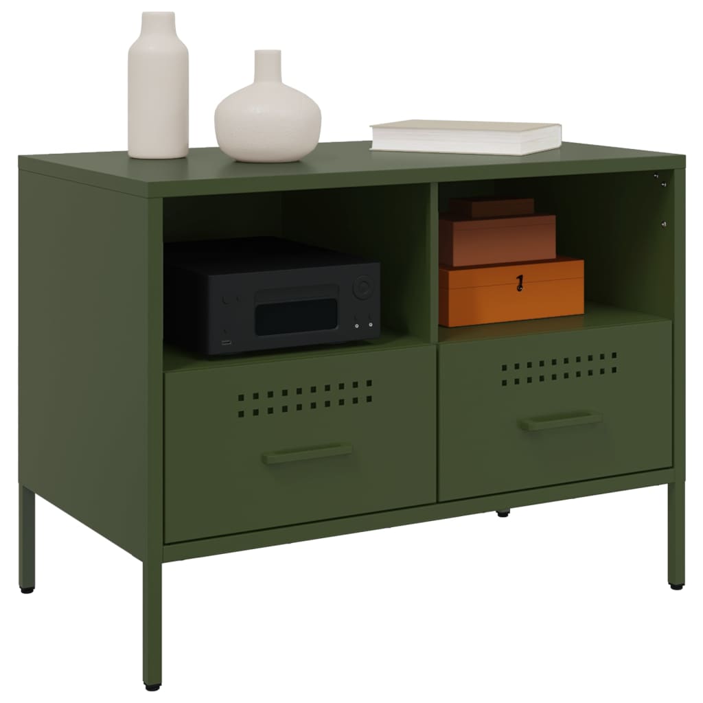 TV Cabinet Olive Green 68x39x50,5 cm Steel