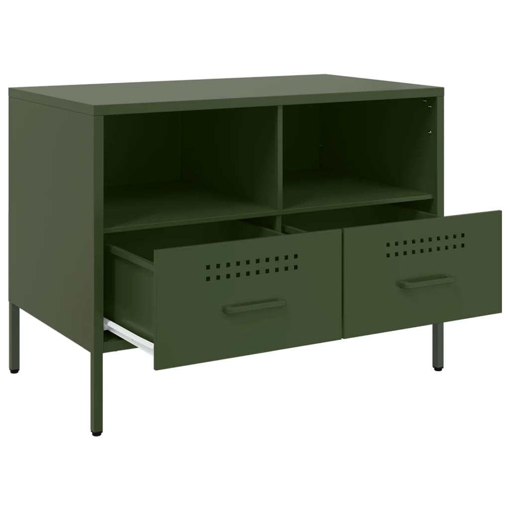 TV Cabinet Olive Green 68x39x50,5 cm Steel