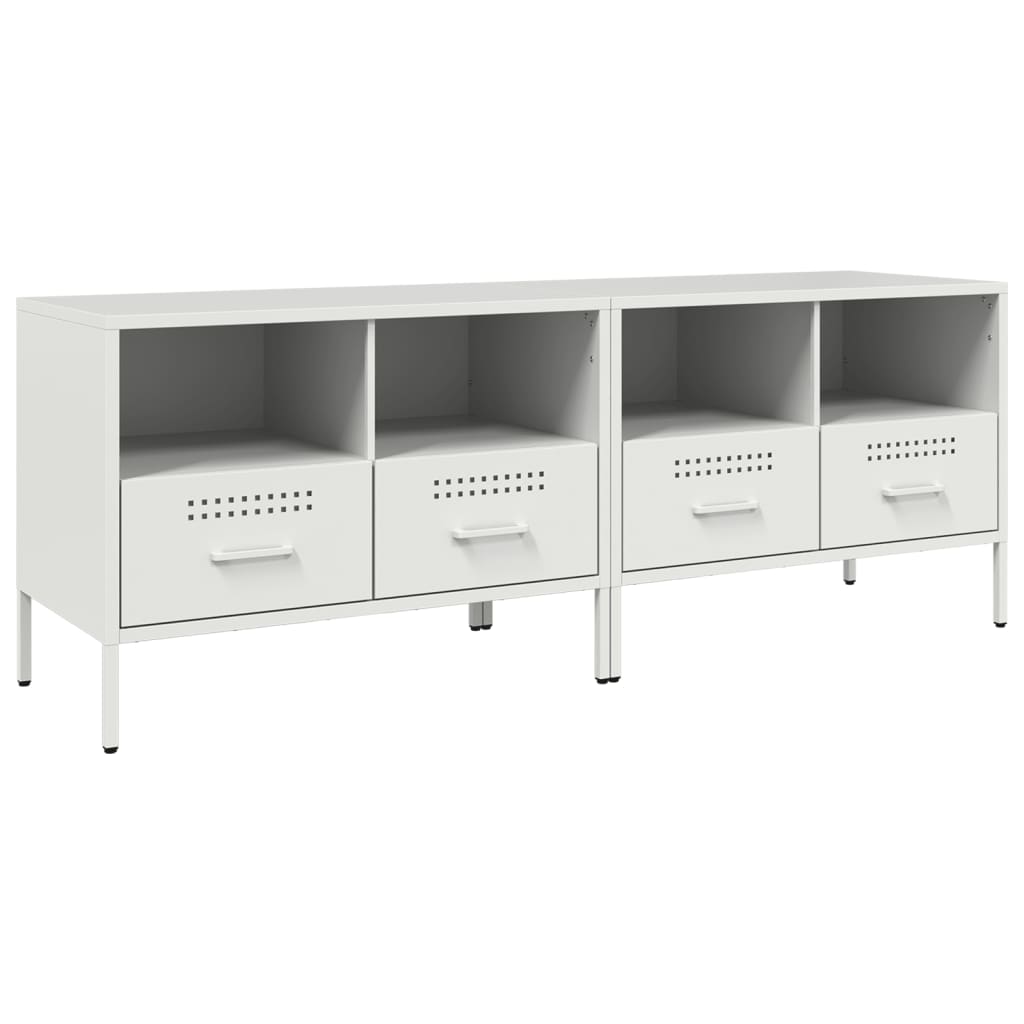 vidaXL TV Cabinets 2 pcs White 68x39x50.5 cm Steel