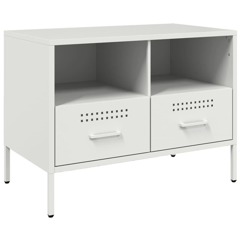 2 Piece TV Cabinet Set White 68x39x50,5 cm Steel