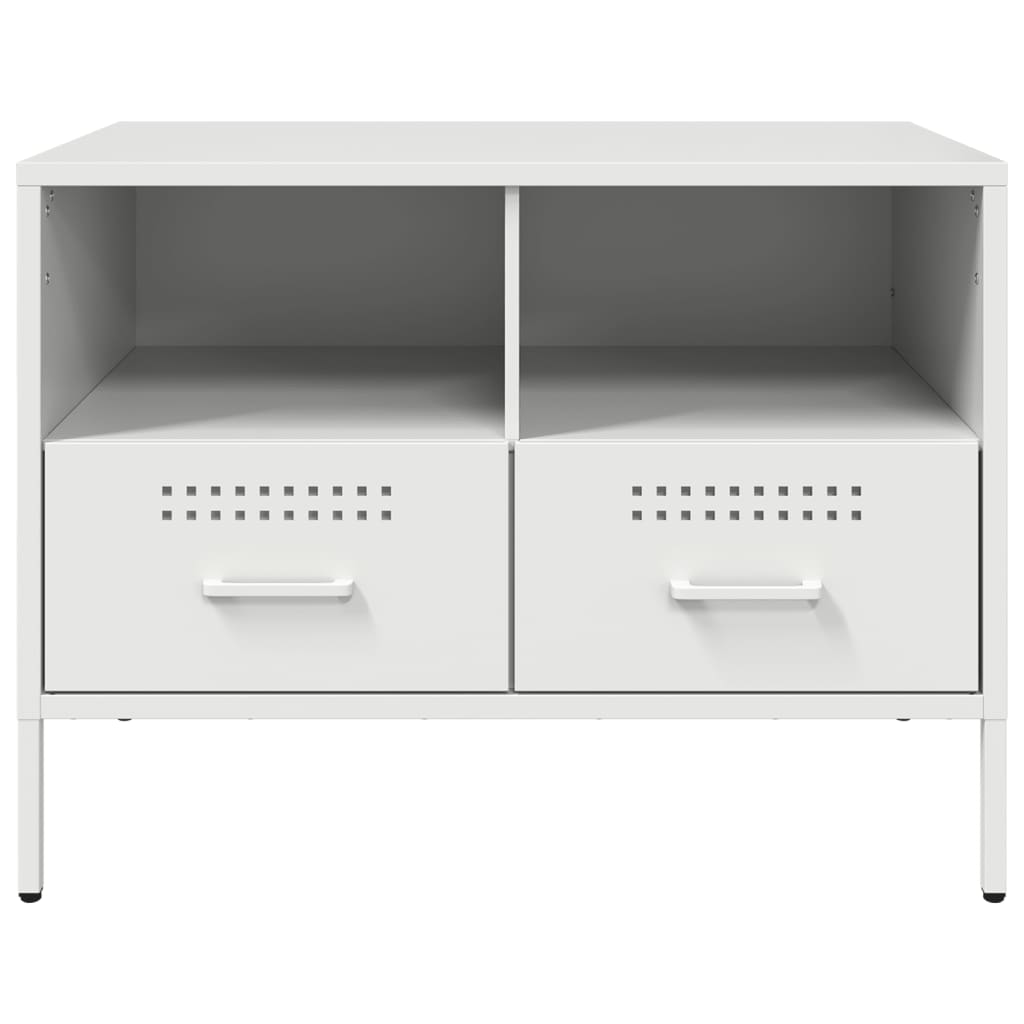 2 Piece TV Cabinet Set White 68x39x50,5 cm Steel