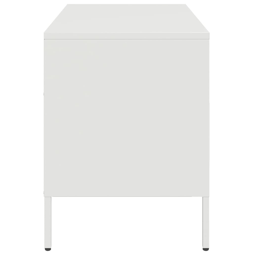 2 Piece TV Cabinet Set White 68x39x50,5 cm Steel