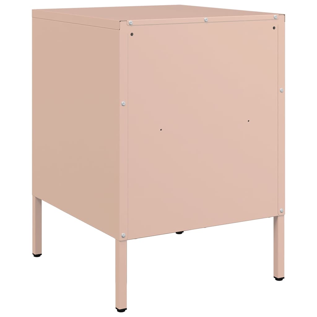 Bedside Cabinets 2 pcs Pink 36x39x50.5 cm Steel