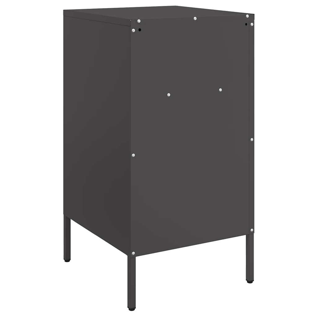 Bedside Cabinet Black 36x39x68 cm Steel