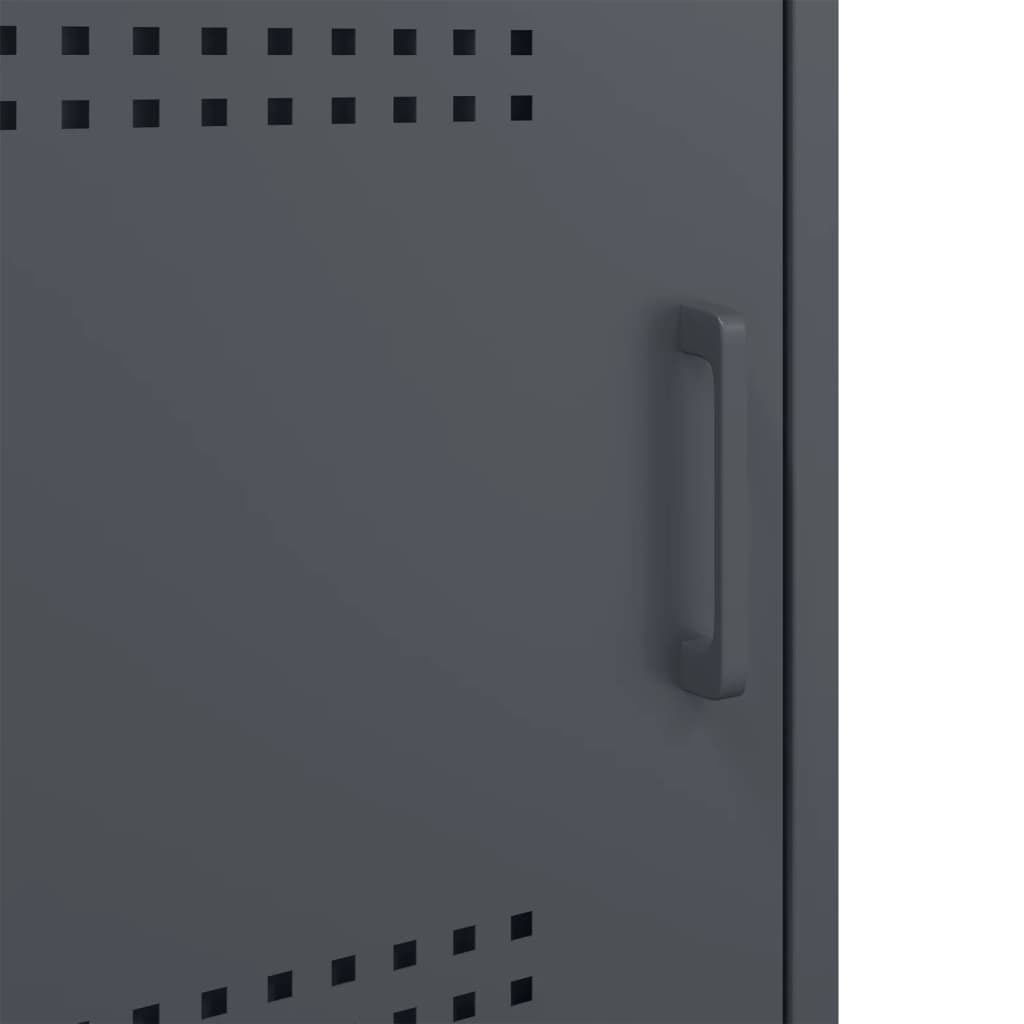 Bedside Cabinet Anthracite 36x39x68 cm Steel