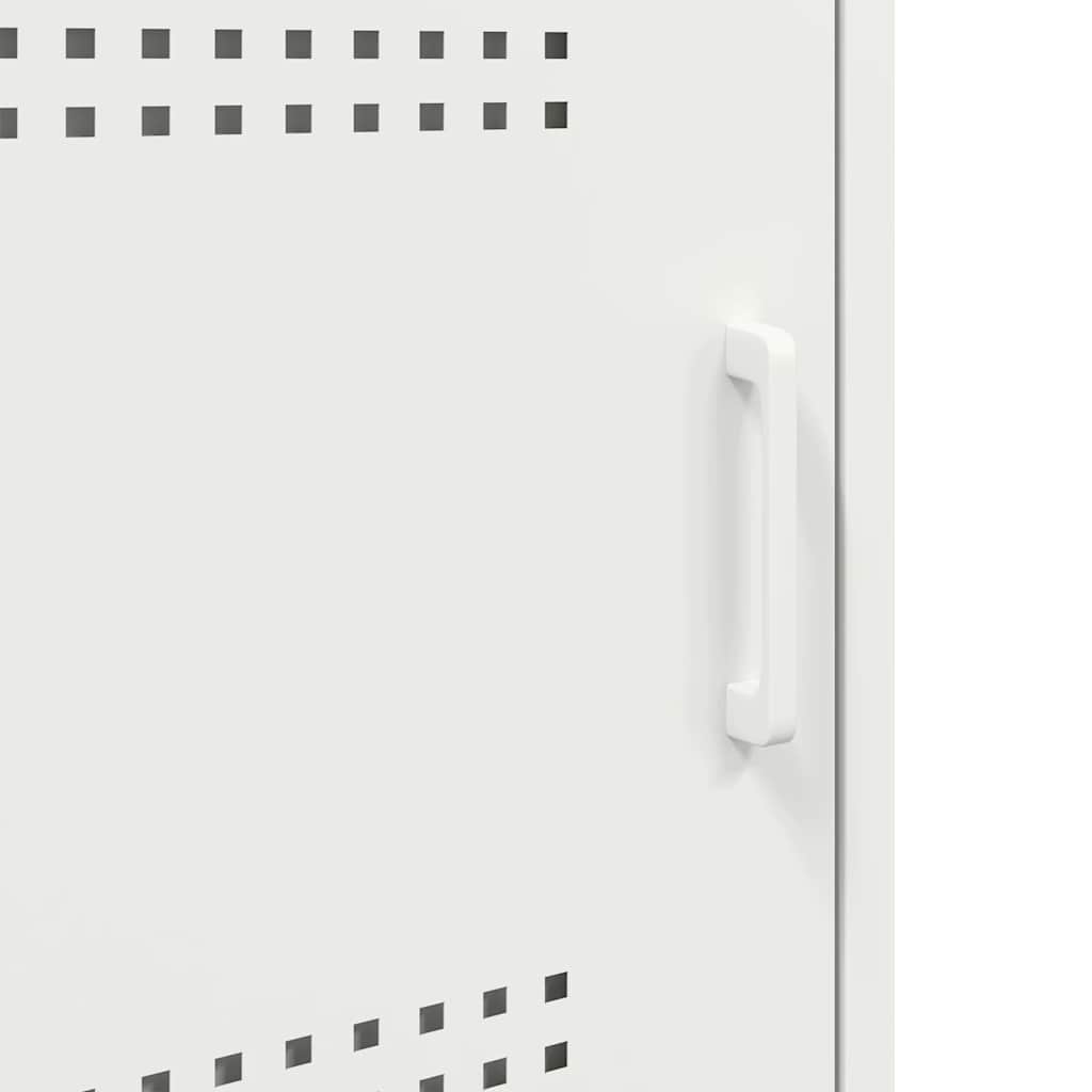 Bedside Cabinets 2 pcs White 36x39x68 cm Steel