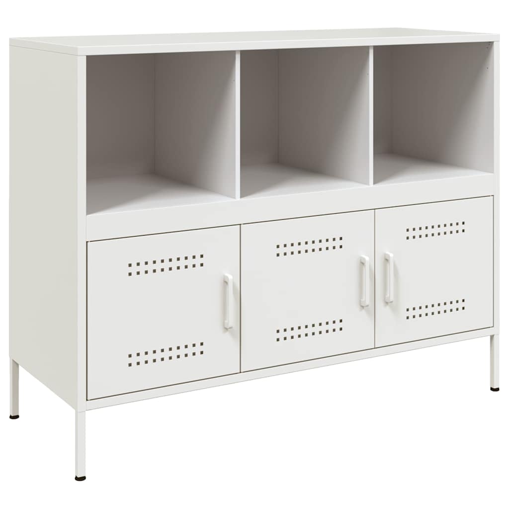 Sideboard White 100,5x39x79 cm Steel