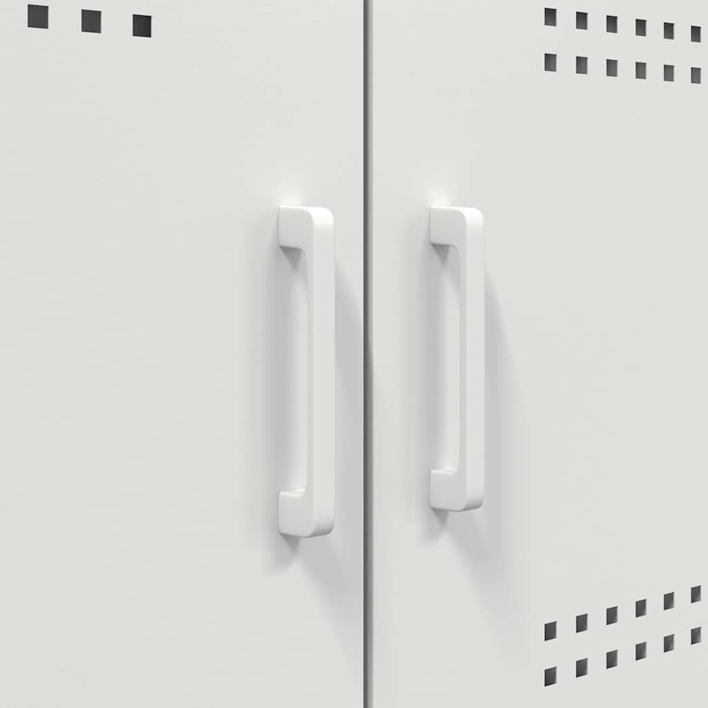 Sideboard White 100,5x39x79 cm Steel
