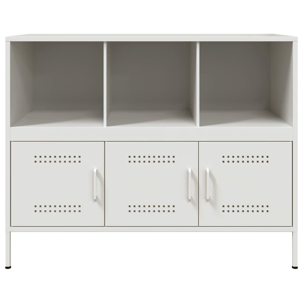 Sideboard White 100,5x39x79 cm Steel